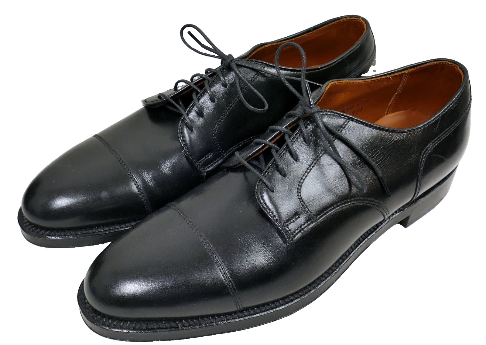Alden 971 Black Calfskin Straight Tip Blucher