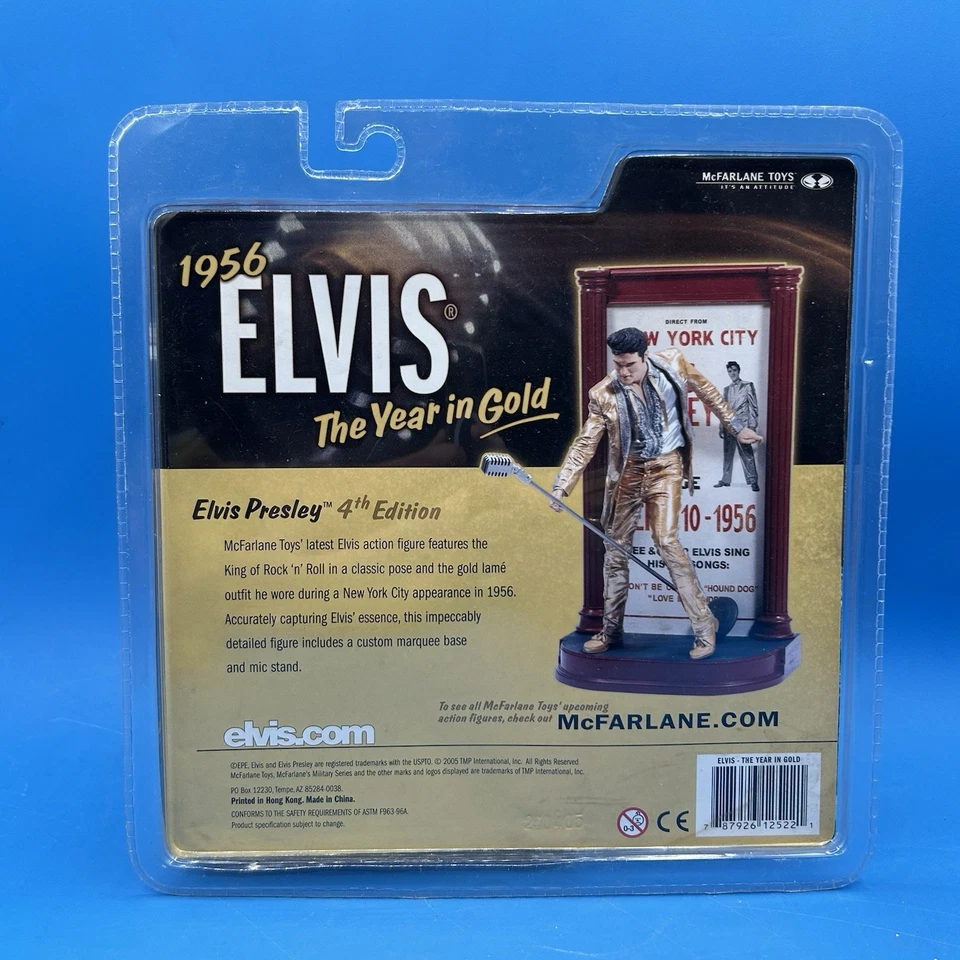 🔥🔥McFarlane Toys 1956 Elvis Presley The Year In Gold Figure 4th Ed 2005 - Image 2 of 2
