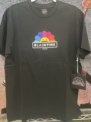 Blackpink Takashi Murakami Flower Garden Shirt Black Medium Pandakashi NWT