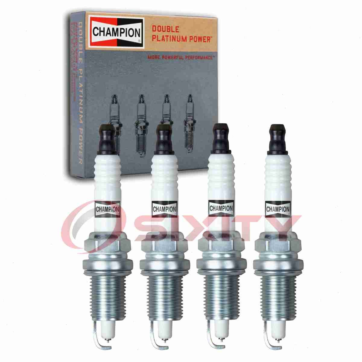4 pc Champion Double Platinum 7034 Spark Plugs for ZFR5LP13G XP5405 bs
