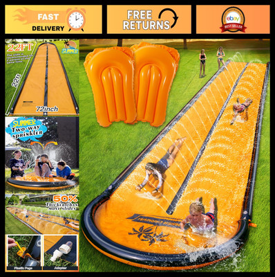 22ft Extra Long Water Slide for Kids & Adults - Backyard Fun with Pool & 2 Bodyb