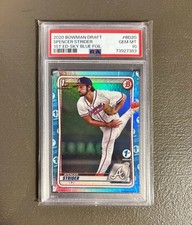 Spencer Strider 2020 Bowman Draft 1st Edition Sky Blue Foil  #BD20 Braves PSA 10