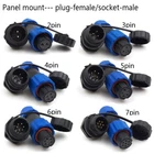 SD13 1 2 3 4 5 6 7 pin Waterproof Connectors, Aviation AC DC Power Plug Socket