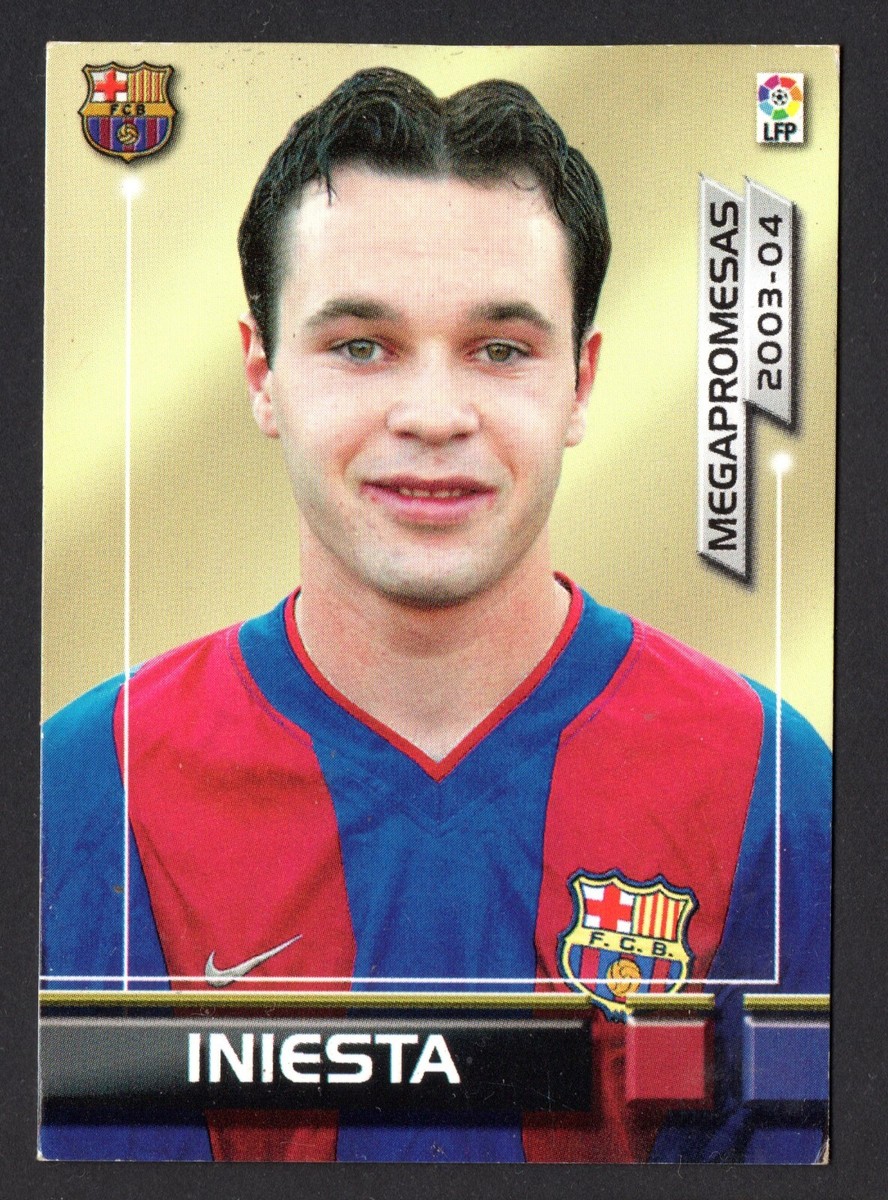 ANDRES INIESTA #398 FC BARCELONA 2003-04 CARD MEGACRACKS PANINI 03