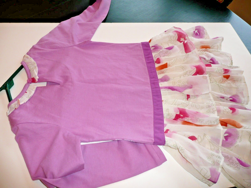 Beetlejuice London kleines Mädchen Gr. 6 lila Kleid Aquarell wie Blumenrüschen - Bild 6 von 11