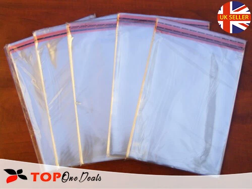 Clear Cellophane Cello Bags Display Garment Self Adhesive Peel Seal Paper Crafts