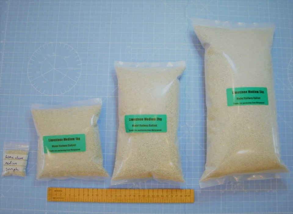 Model Railway Ballast LIMESTONE, 1kg, 2kg, N ,OO gauge, 0.5mm, 1mm, 2mm, 3mm - Image 2 of 3
