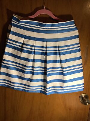Loft Skit Size 6 Blue/White Striped ~ Lined With Pockets