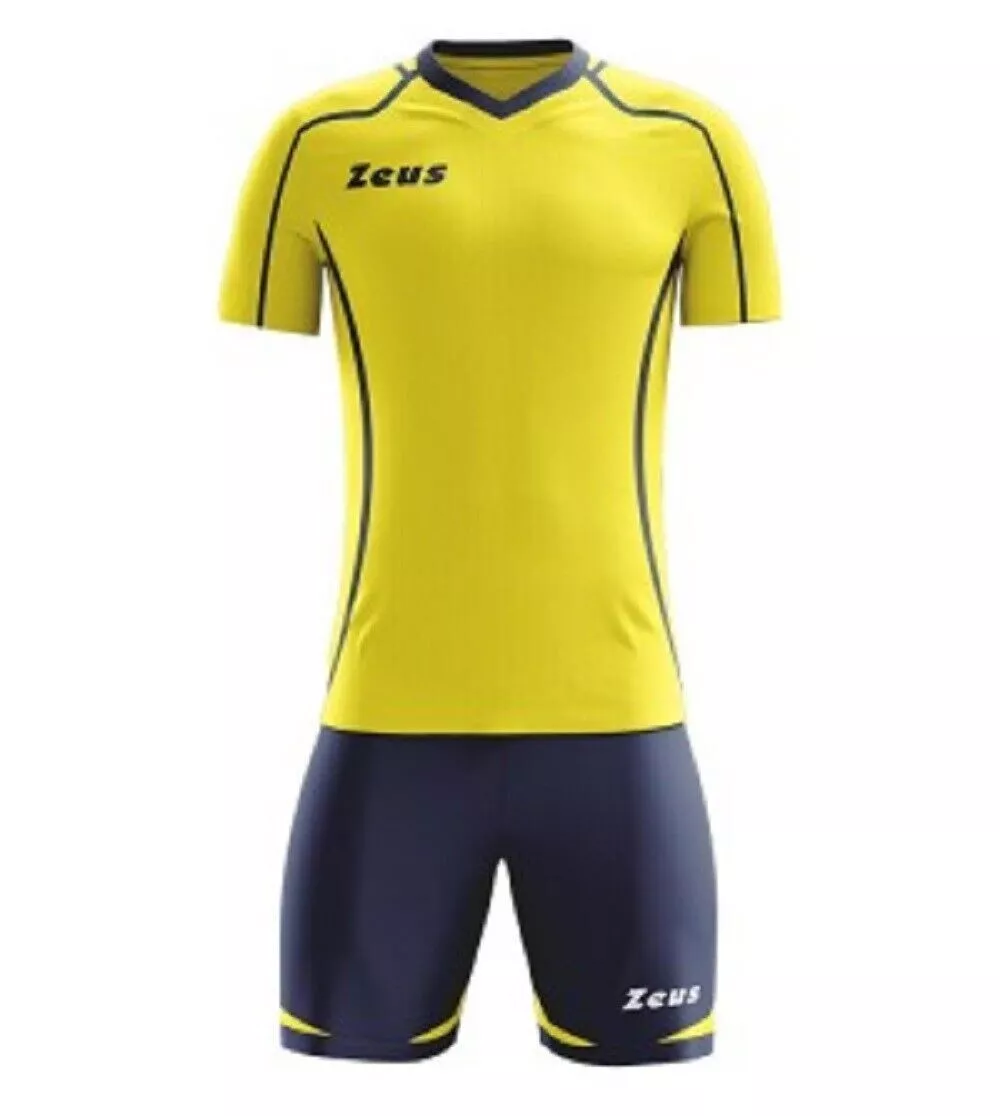 Completo Calcio Zeus Uomo Bambino Manica Corta Kit Calcetto