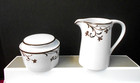 Mikasa Cocoa Blossom Covered Sugar Bowl and Creamer Set New in Original Box