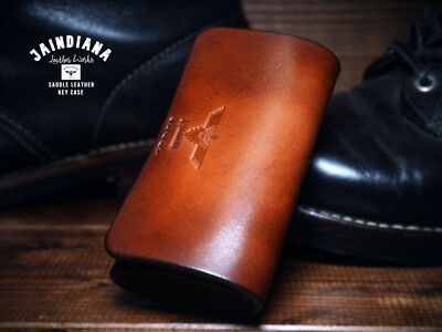 Saddle Leather Key Case / Hand Sewing / Hand Made / From Japan / Key Chain