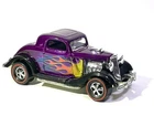 🔥Hot Wheels Classics Series 2 #18 3-window '34 (PURPLE) CUSTOM MADE REDLINE