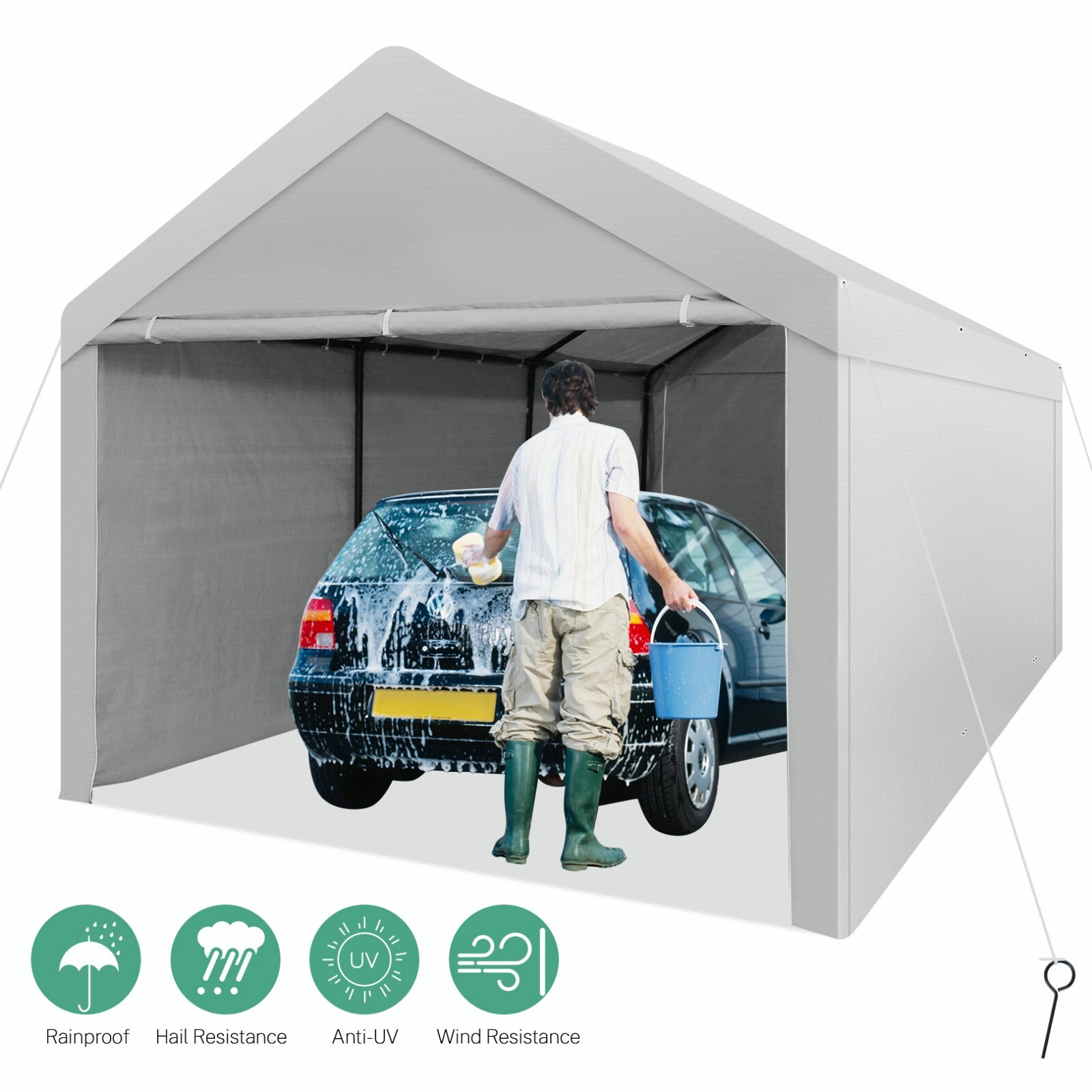 10x20 Carport Canopy Carport Shelter Garage Heavy Duty Outdoor Party