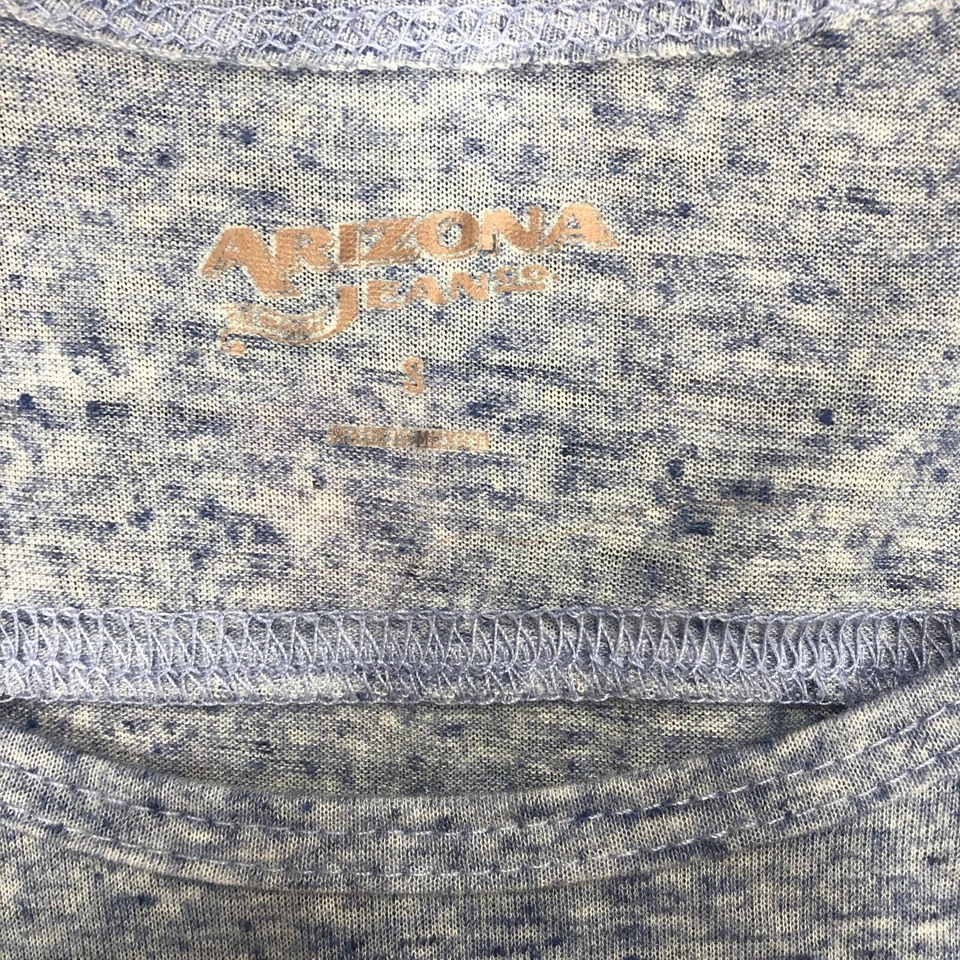 Camiseta Arizona Mujer Pequeña Azul Love Is Not Lost Gráfico Logo Manga Dolman Foto 4 de 4