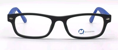 Modern Optical Takeoff Blue/Black Rectangular 47x17 135 Kids Eyeglasses