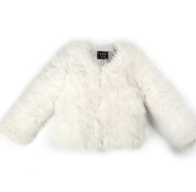 New Real Ostrich Feather Fur Coat Women 