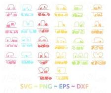 Easter Split Alphabets SVG bundle, Fancy alphabets files, SVG files for cricut,