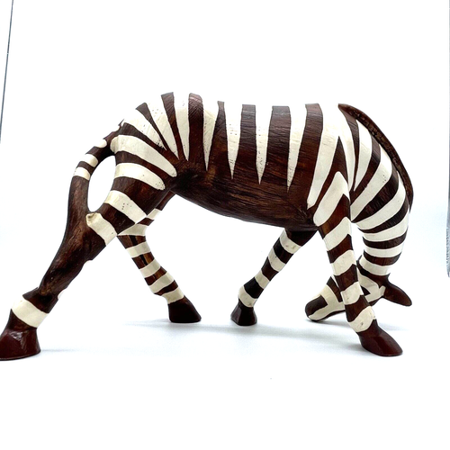 Seltene Mid Century Zebra Kalifornien Keramik Brayton Laguna 6,5"x11" braun weiß Lg - Bild 2 von 18