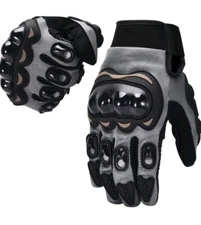 Motorcycle Riding Gloves Gray Medium - Enovoe Lot of 2 Pairs 