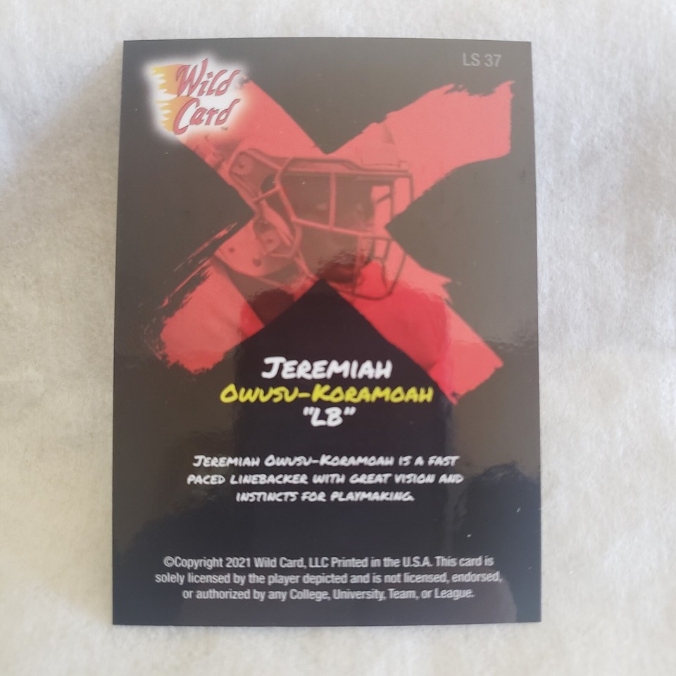 2021 Wild Card Alumination Jeremiah OwusuKoramoah Light Show Red