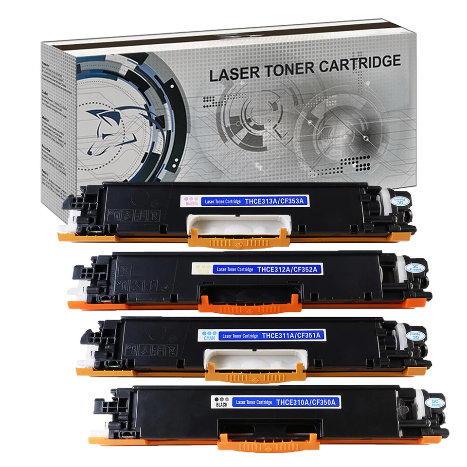 4 Toner per HP LASERJET COLOR PRO CP1025 CP1025NW CP1027 M175NW Canon LBP7010