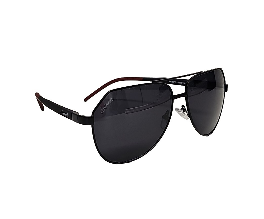 srinak sunglasses Srinak Sunglasses Aviator/Military Style Unisex Black / Red  main image 2