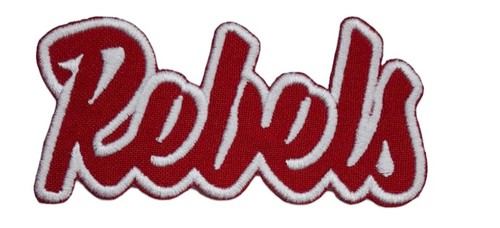 Ole Miss Rebels Text Embroidered Applique Iron On Patch Various Sizes Customize - Picture 2 of 23