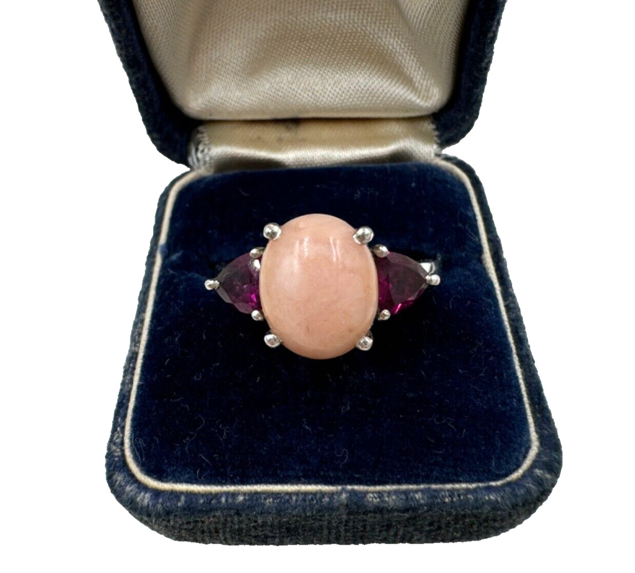 GORGEOUS PINK OPAL CAB TRIANGULAR CUT NATURAL GAR… - image 6