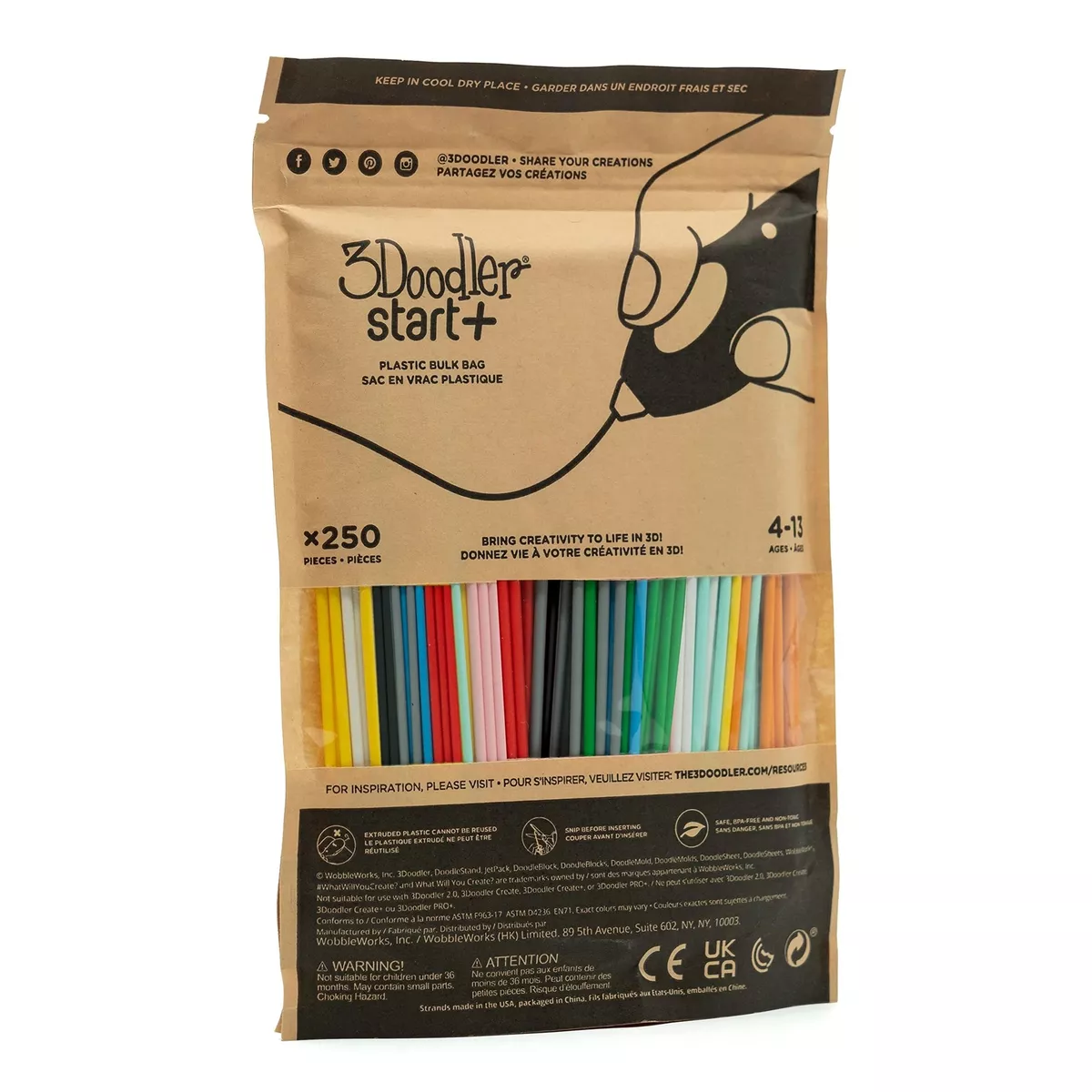 3Doodler Start Refill Plastic Bundle (8-Pack)