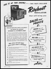1946 Riteheat Regulator $4.95 Heaters Caloric Stove Corp. Philadelphia Print Ad