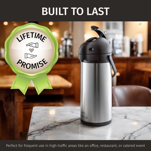 Elegant 102oz Thermal Carafe with Pump - Insulated Hot & Cold Beverage Urn - Picture 9 of 12