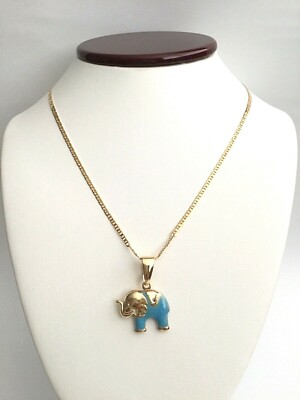 Dingran Collana Pendente Di Perle Di Elefante In Acciaio Inossidabile Placcato O