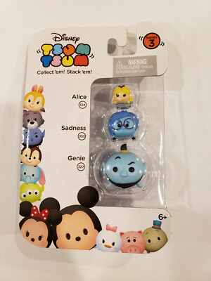 Disney Tsum Tsum Figures Collect 'em Stack 'em Series 3 Alice, Sadness, Genie 