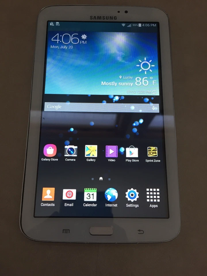 Samsung Galaxy Tab 3 SM-T217S 7" 16GB Wi-Fi 4G Sprint Tablet White 4.4 JellyBean - Image 2 of 4