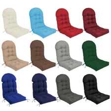 Waterproof Indoor/Outdoor Patio Chair Cushion High Back Chair Pads with 2 Ties