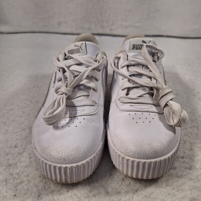UNISEX PUMA CARINA IRIDESCENT PS SIZE US 3 C WHITE LOW TOP SNEAKERS  373836-01 | eBay