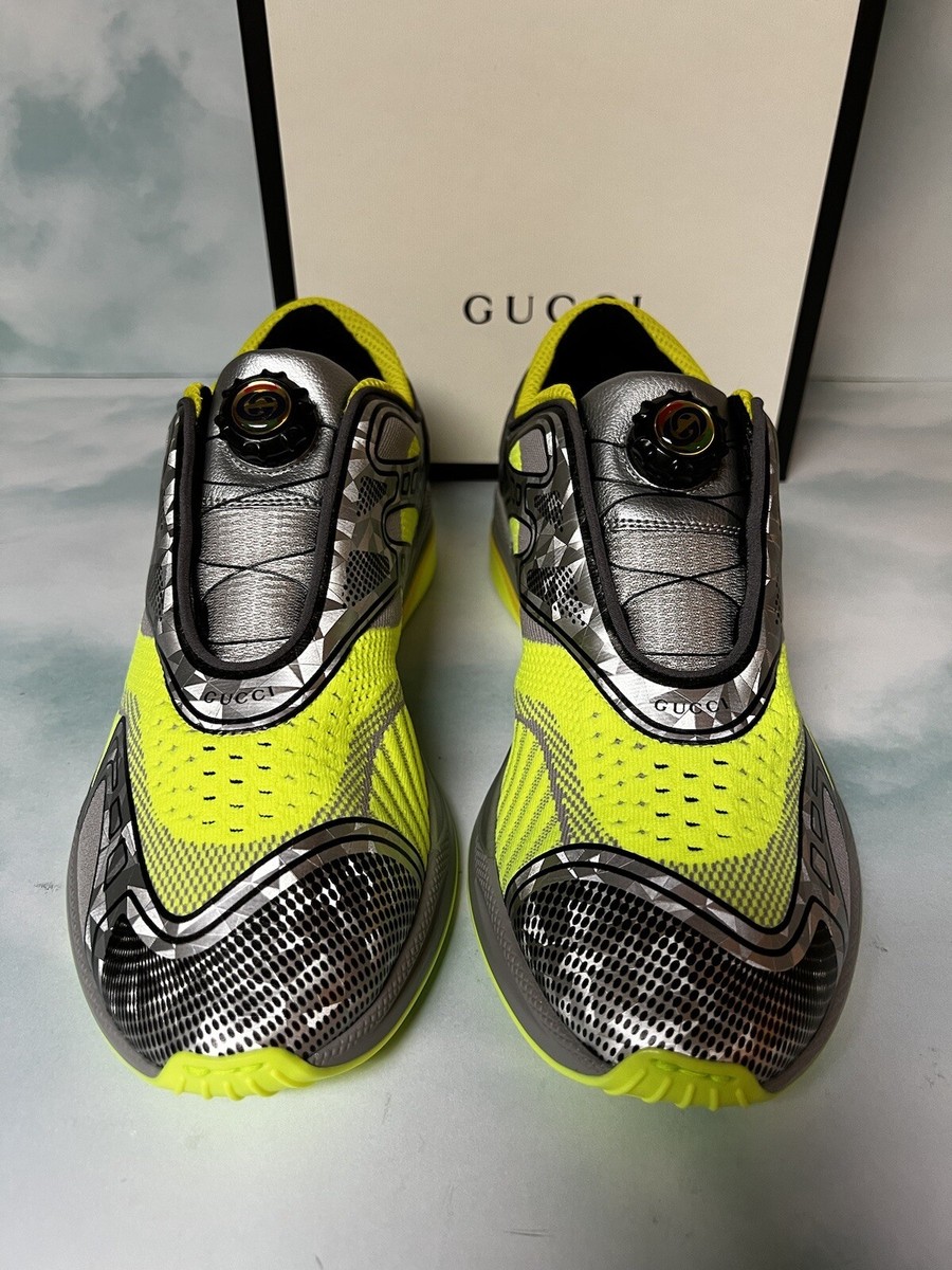 Gucci Ultrapace R Sneaker Grey Yellow Sz 9G / 9.5US | eBay