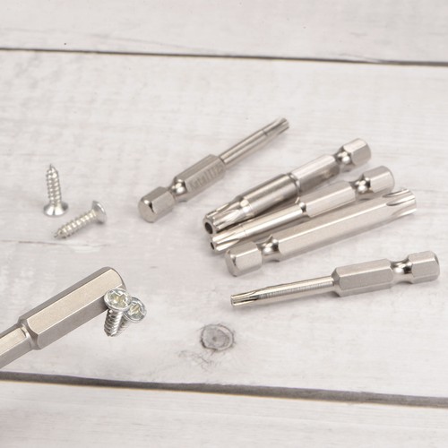 TS15 Magnetic Security Star 5Point Torx Screwdriver Bit 1/4" Hex Shank 2" Length - Picture 5 of 5