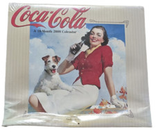 Calendrier 16 mois Coca Cola 2008 avec illustration par Haddon Sundblom scellé !