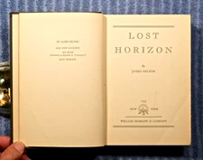 1933 1st HC, Lost Horizon by James Hilton  Published by William Morrow & Company