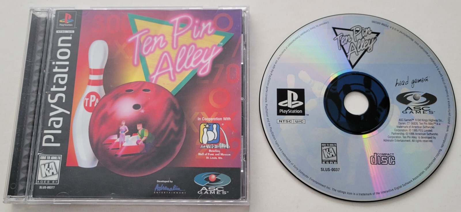 Ten Pin Alley (PlayStation 1, 1996) Complete CIB Bowling ASC Games Near Mint!
