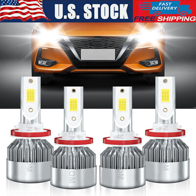 For Nissan Sentra 2013-2024 Super Bright LED Headlights Bulb High Low Beam Combo