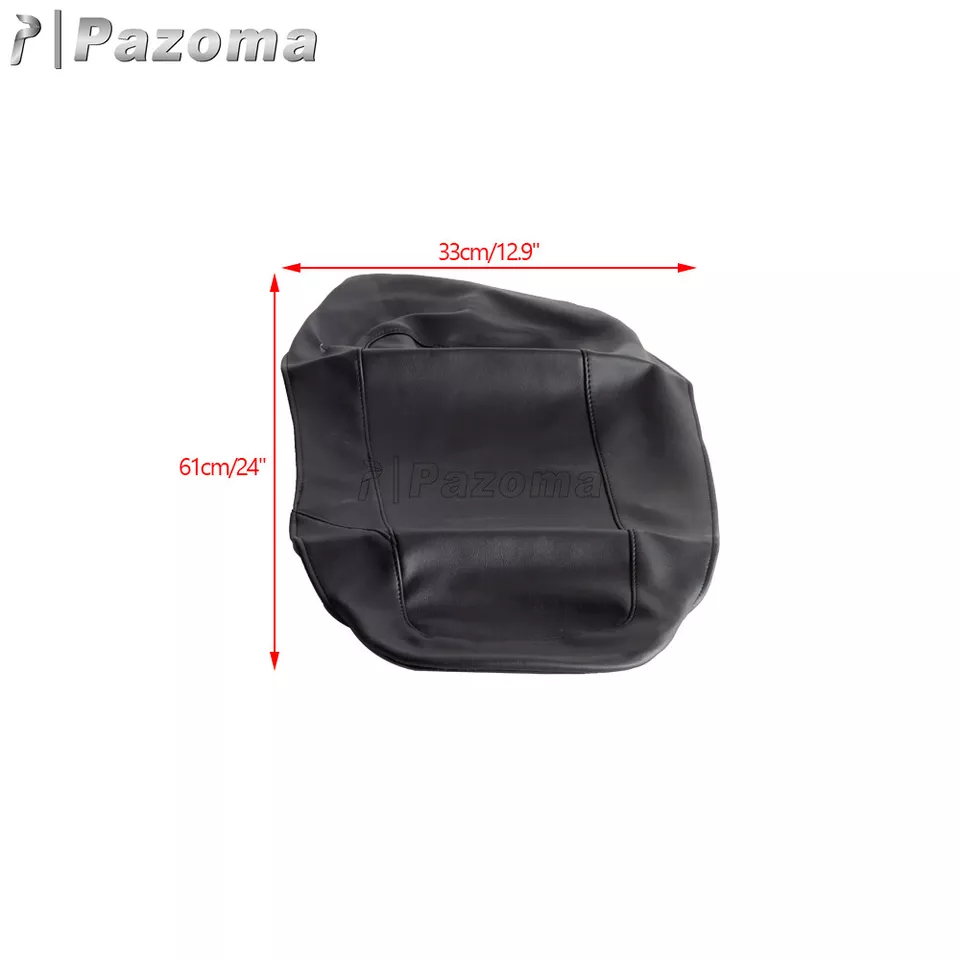 Cubiertas de tapa de bolsa de sillín de motocicleta de cuero impermeable para Harley Touring Road King Foto 2 de 4