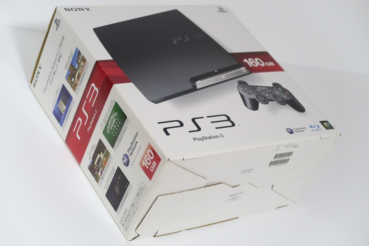 SONY PlayStation 3 PS3 CECH-2500A Black Console 160GB Box