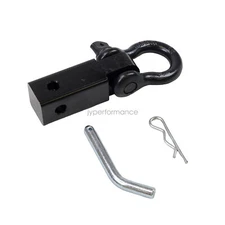 2" Trailer Hitch Receiver 3/4"D Ring Bow Shackle Heavy Duty Off Road Pulling
