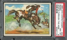 1964 Chix Confectionery Co. Sports Through The Ages #43 Rodeo PSA 8