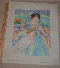 Handpainted HP Needlepoint Canvas, Studio 2, 19.5" x 24" 13 count Mother  Child