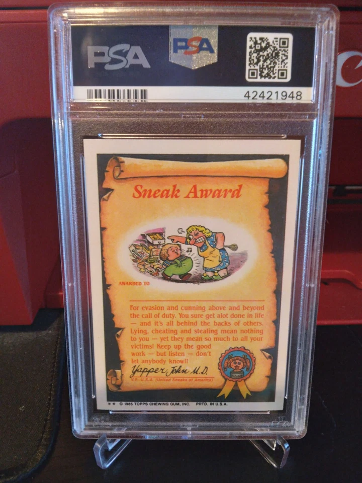 1985 Garbage Pail Kids Series 2 SUMO SID PSA 10 GLOSSY GEM #83B GPK OS2 GEM MINT - Image 2 of 2