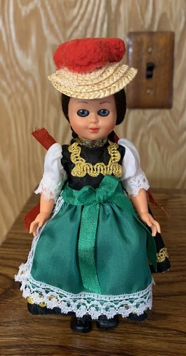 Small German Bavarian 6” Doll Sleepy Eyes Souvenir Vintage