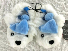 Christmas Slippers Toddler Dog Santa Hat 18 Months Faux Fur Bootie Baby